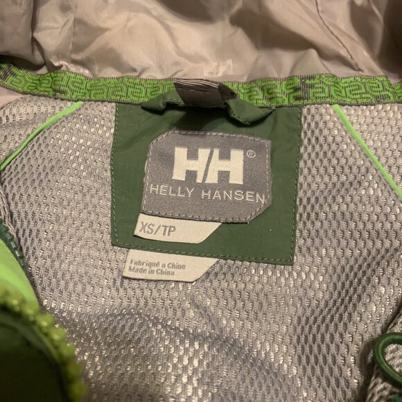 Helly Hansen Helly Tech Waterproof Outdoor Jacket Hood Green Dual-Tone Size XS - Picture 13 of 16